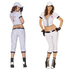 NEW EM9949 Sexy Women's Baseball Player "Homerun Hottie" Costume 3 pc Set